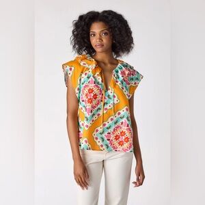 Crosby by Mollie Burch, Fern Top in Tiles
NWT, XS